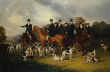 Die Beaufort-Jagd in Badminton mit W. Long auf Wandering Boy
