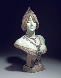 Büste modelliert als Sarah Bernhardt, Weltausstellung, Paris