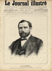 Emile Loubet (1836-1929) im Jahr 1892 (Präsident des Rates - Innenminister) - Gravur von Navellier in „The Illustrous Journal“ von 1892
