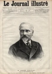 Porträt von Andre Theuriet (1833-1907), französischer Romanautor, Dichter und Akademiker - Gravur von Navellier in „Le journal illustrious“ von 1891