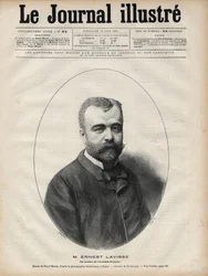 Porträt von Ernest Lavisse (1842-1922), französischer Historiker und Akademiker - Gravur von Navellier in „Le journal illustrious“ von 1892