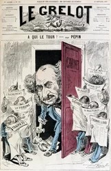(Karikatur zur Zeitungszensur) - von Pépin, in Le Grelot vom 18.02.1877