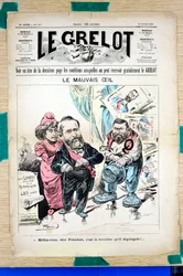 Titelblatt von „Le Grelot“, Satirisch in Farben