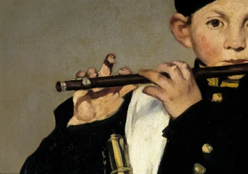Ein Flötenspieler. Detail