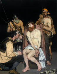 Jesus von den Soldaten verspottet