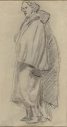 Mann mit Umhang (verso)