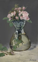 Moosrosen in einer Vase, 1882