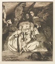 Der tote Christus mit Engeln, 1866-1867