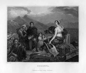 Corinna, antike griechische Dichterin, ca. 1833