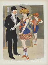Altes Schottland. Illustration für Le Rire