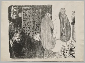 Innenraum mit einem Paravent