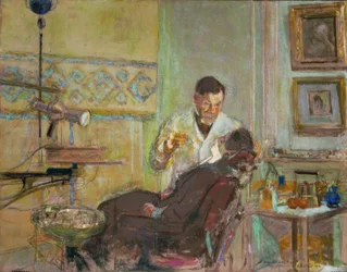 Doktor Georges Viau in seinem Zahnarztzimmer