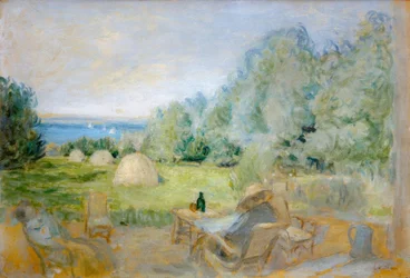 Die Heuhaufen im Garten der Funken in Criqueboeuf