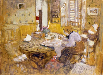 Madame Vuillard liest im Speisezimmer, rue Truffant