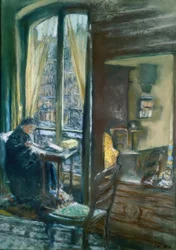 Madame Vuillard näht am Fenster, rue de Calais