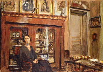 Frau in einem Innenraum, ca. 1920