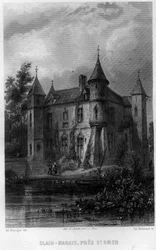 Clair-Marais (Clairmarais) bei Saint-Omer, Pas-de-Calais, Region Nord-Pas-de-Calais, Frankreich. Gravur von Willmann in „La France ancienne et moderne“ von Jean-Bernard Mary-Lafon