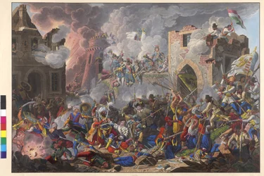 Die siegreiche Rückeroberung von Buda am 2. September 1686 durch die Ungarn