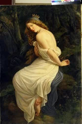 Ondine (Undine). Wassergeist der germanischen Mythologie, vergleichbar mit einer Nymphe oder Najade (1802-1882)