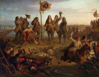 Prinz Eugen sendet einen Boten zum Kaiser, um ihn über seinen Sieg zu informieren, ca. 1860