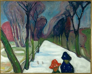 Allee im Schnee