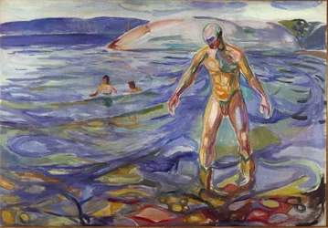 Der Badende Gemälde von Edvard Munch (1863-1944) 1918.