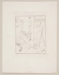 C.A. Lorentzen in seinem Atelier