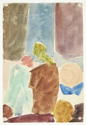 Farbstudie nach Delacroixs Gemälde Dante und Virgil in der Unterwelt, Louvre