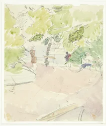 Farbstudie für das Langeliniebild