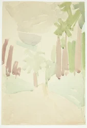 Landschaft mit Palmen, Südfrankreich