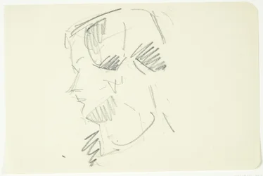 Porträtstudie der Malerin Ellen Olrik, Profil nach links