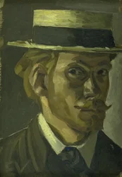 Selbstporträt mit Strohhut