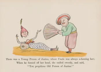 Es war eine junge Person aus Janina, deren Onkel sie immer fächerte