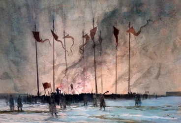 Begräbnis der Opfer der Russischen Revolution