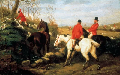 Fuchsjagd, späte 19. Jahrhundert