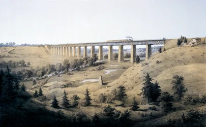 Die Hohe Brücke bei Farmville, Prince Edward County, aus 