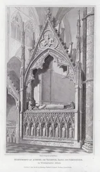 Denkmal von Aymer de Valence, Earl of Pembroke, in der Westminster Abbey (Gravur)