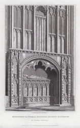 Denkmal von Thomas Hatfield, Bischof von Durham, in der Kathedrale von Durham