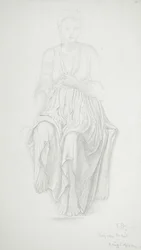 Sitzende Frau