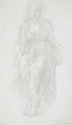 Sitzende Frau