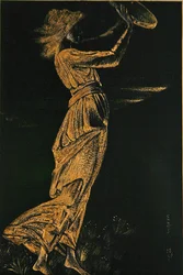 Mädchen mit Tamburin