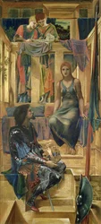 König Cophetua und das Bettlermädchen - Kartonstudie, 1883