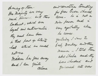Brief an die Enkelin des Künstlers Angela Thirkell
