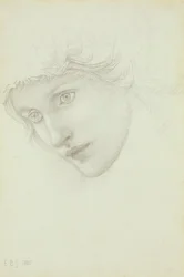 Studie für den Kopf einer Meerjungfrau, 1885