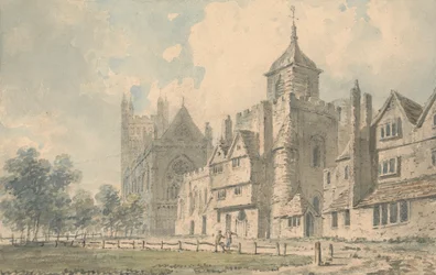 Exeter Kathedrale und benachbarte Gebäude