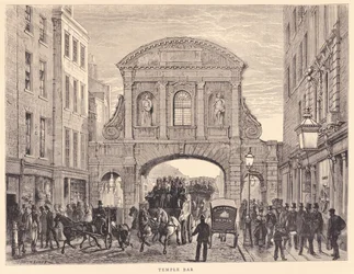 Temple Bar in der Fleet Street, ca. 1870