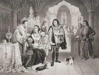 Die Söhne von Edward IV. werden von ihrer Mutter getrennt durch Richard Herzog von Gloucester, 16. Juni 1483, aus 