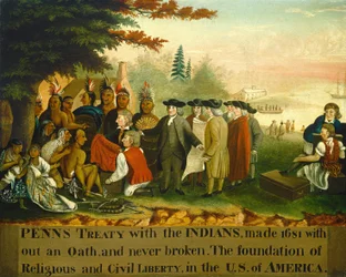 Penns Vertrag mit den Indianern, ca. 1840-1844