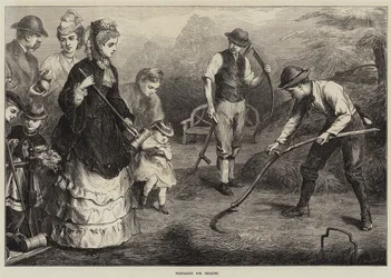 Vorbereitung auf das Krocketspiel