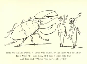 Es war eine alte Person aus Hyde, die am Ufer mit ihrer Braut spazieren ging